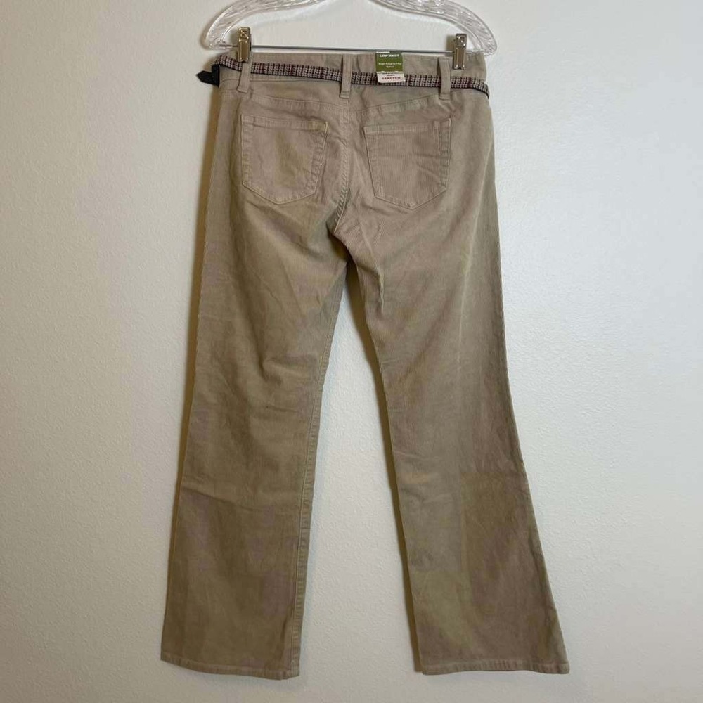 Y2k Streetwear Old Navy Womens Low Waist Boot-Cut Corduroy Pants Tan 2 Short NWT - Picture 2 of 11